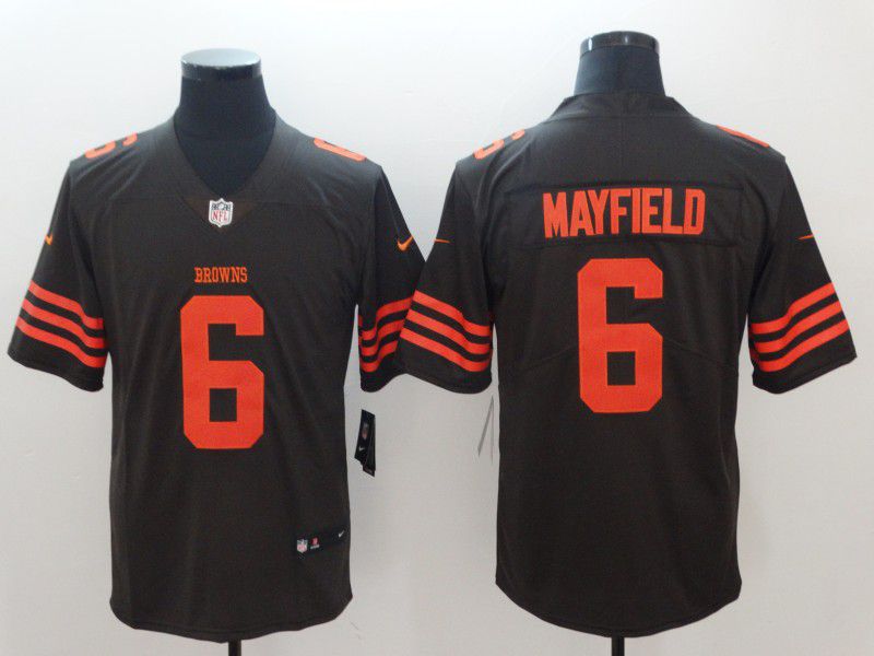 Men Cleveland Browns #6 Mayfield Brown Nike Vapor Untouchable Limited Playe NFL Jerseys1->cleveland browns->NFL Jersey